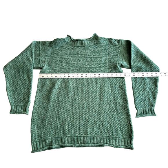 Green Textured Women's Sweater - Picture 7 of 8